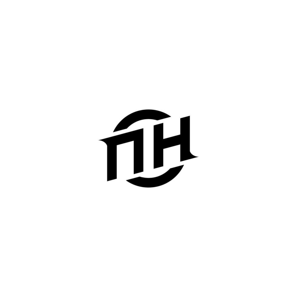 NH Premium esport logo design Initials vector