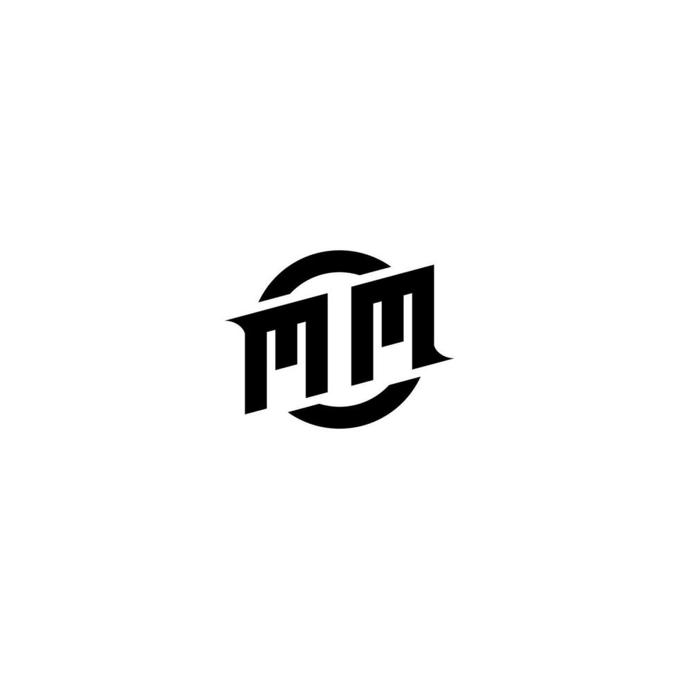MM Premium esport logo design Initials vector