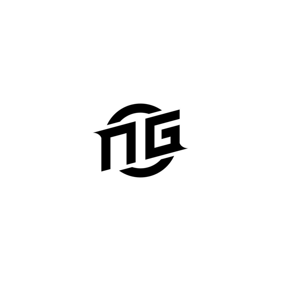NG Premium esport logo design Initials vector
