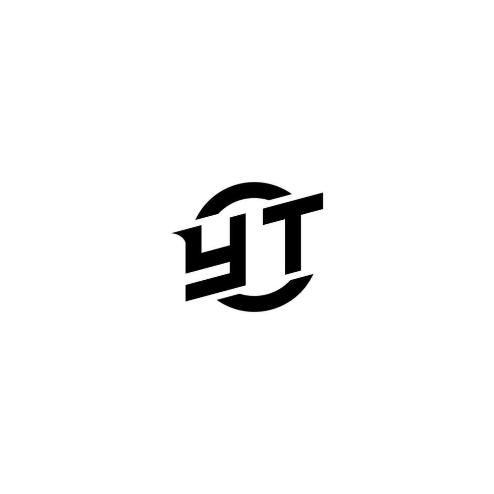 YT Premium esport logo design Initials vector