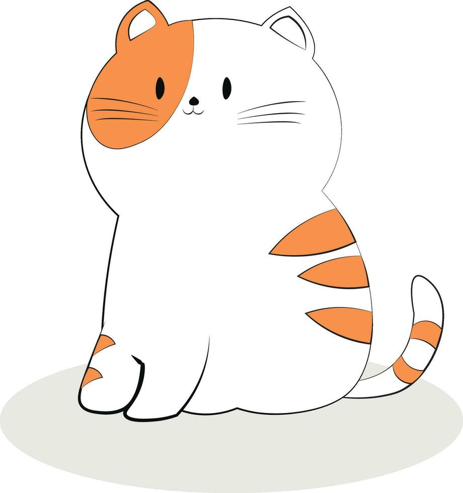 vector ilustracion de adorable gato, adecuado para diseño póster gato vector