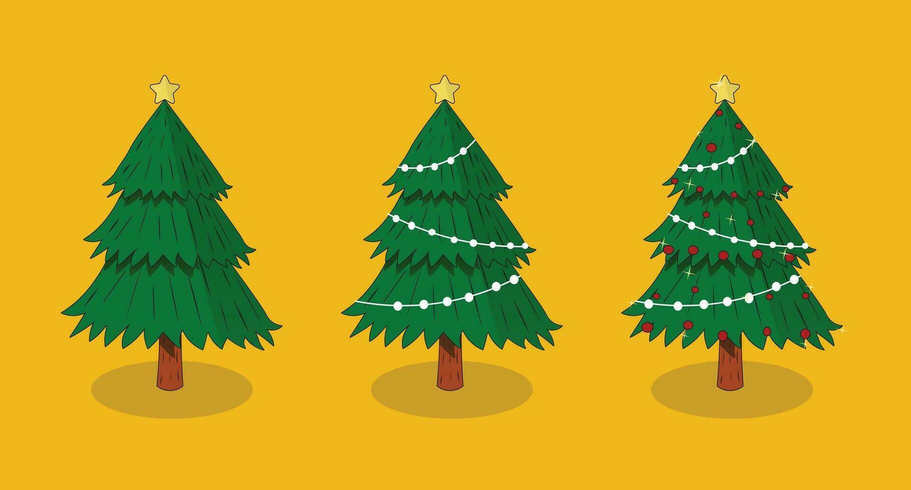 ilustration vector of christmas tree. Suitable for design poster christmas, etc