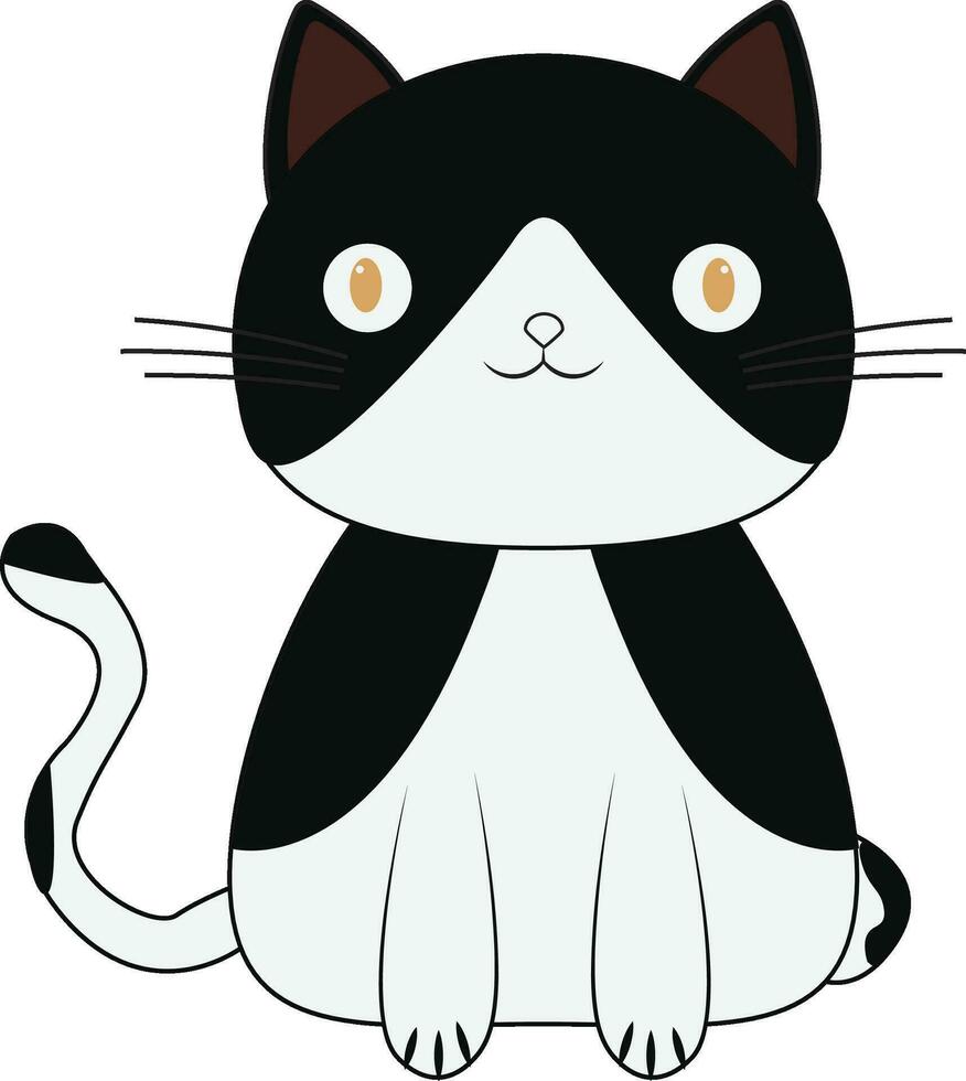 vector ilustracion de adorable gato, adecuado para diseño póster gato vector