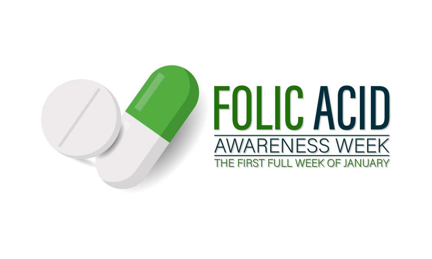 National Folic Acid Awareness Week vector template design.