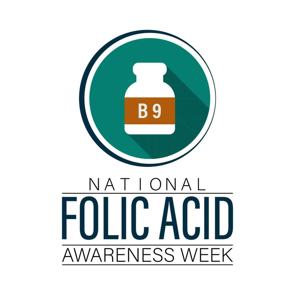 National Folic Acid Awareness Week vector template design.