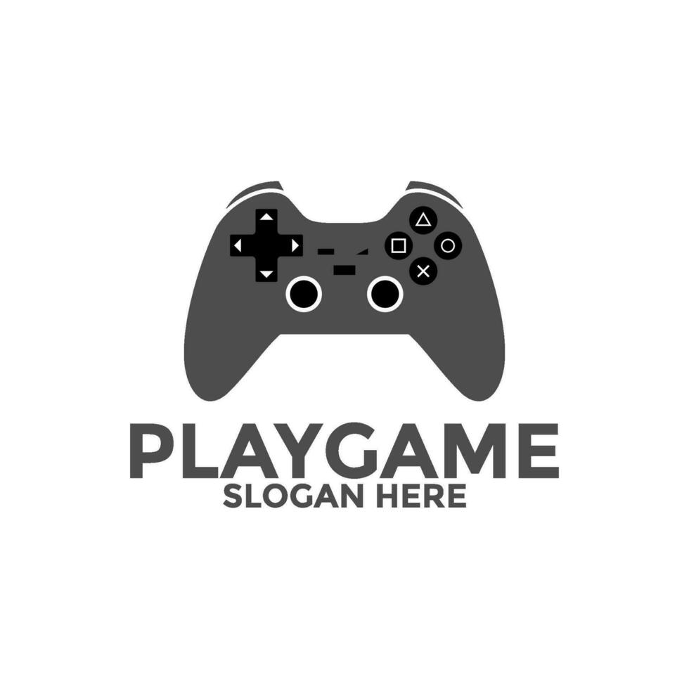 Game console logo vector, Gaming logo with game pad logo design template, game play logo icon vector