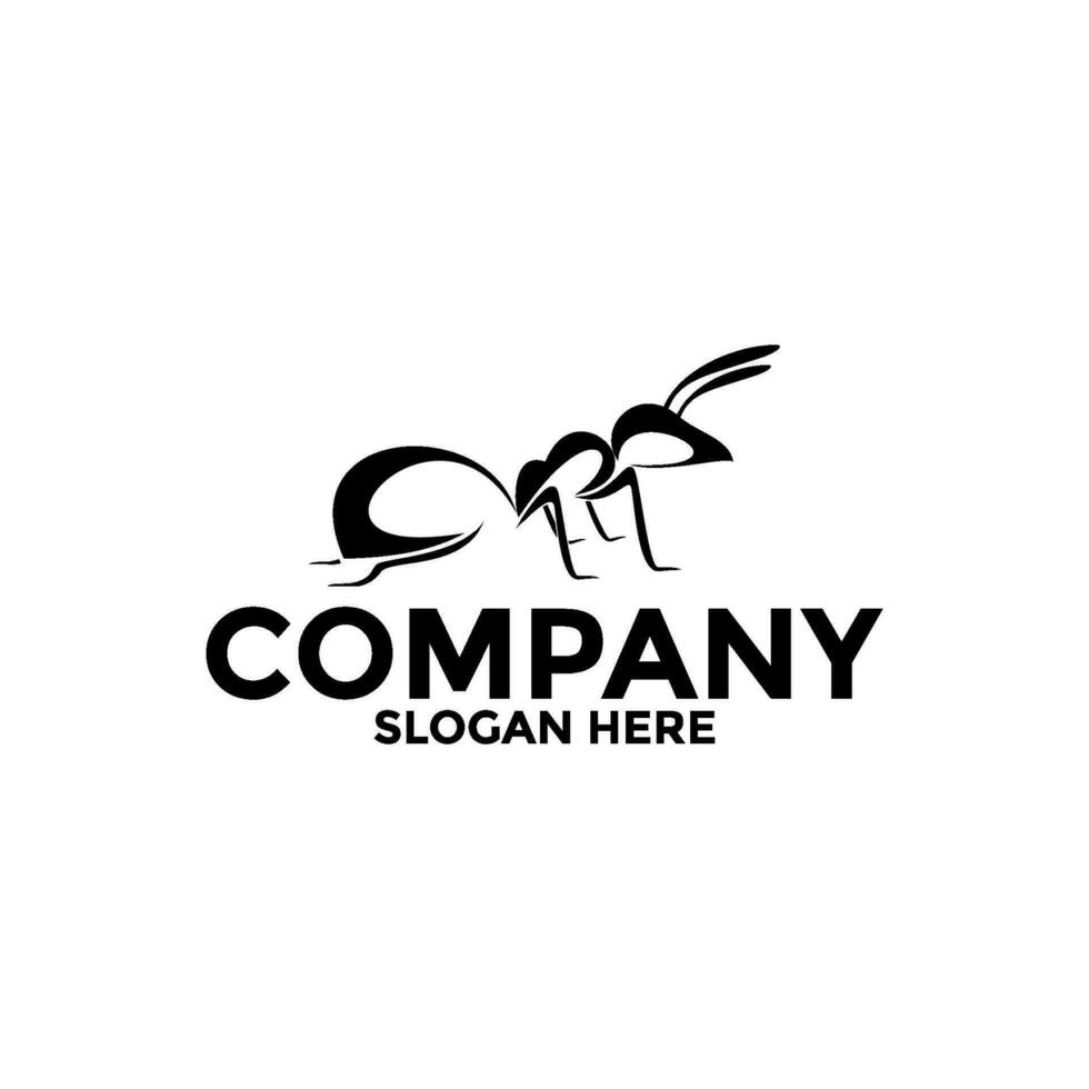 Ant Logo Design template. Vector Ant Illustration