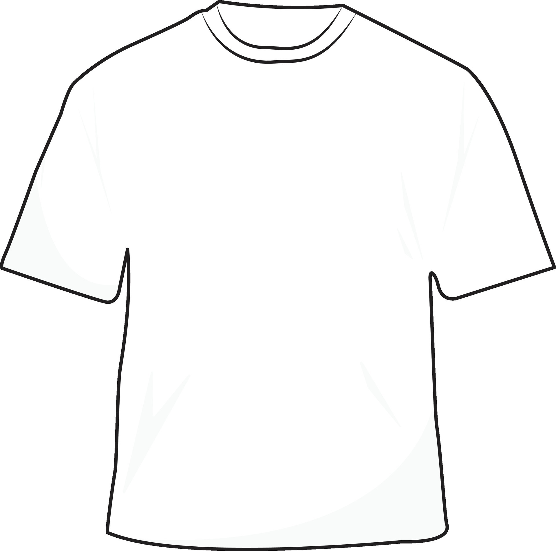 Blank white T-shirt template. White T-shirt vector template mockup ...