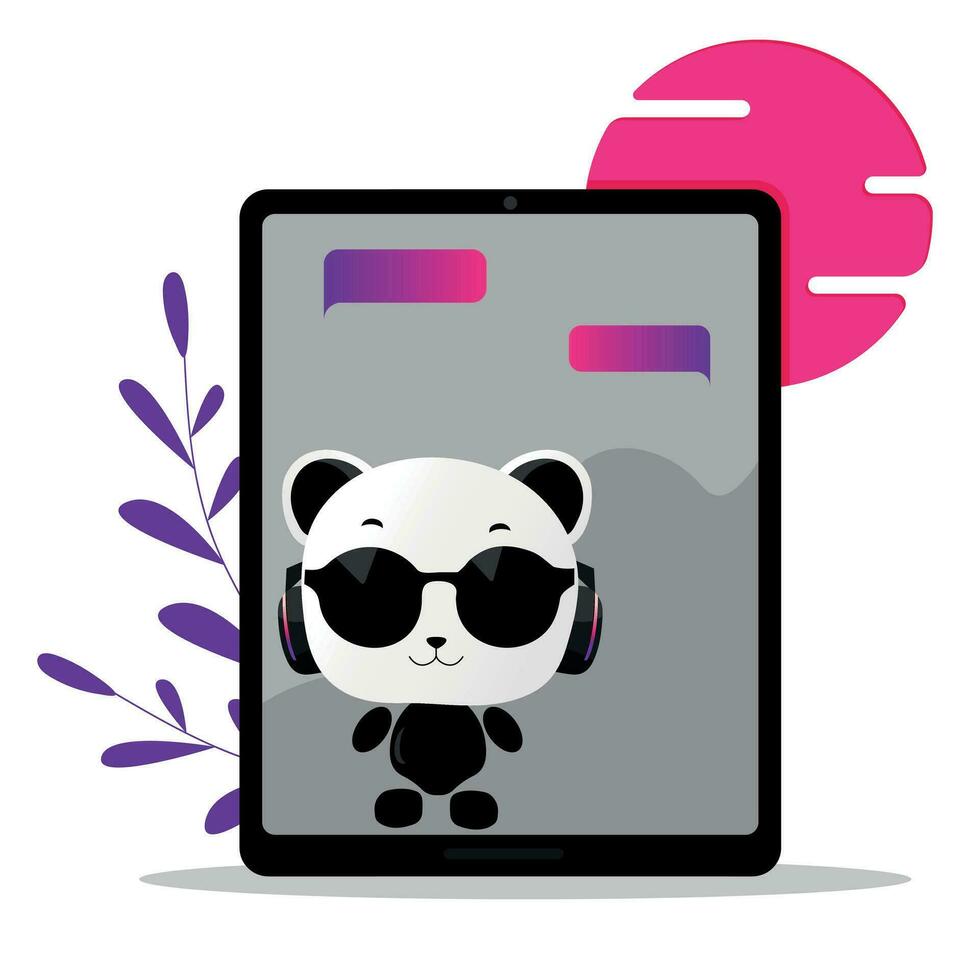 robot shaped chatbot assistant with artificial intelligence. Cute robot vector illustration