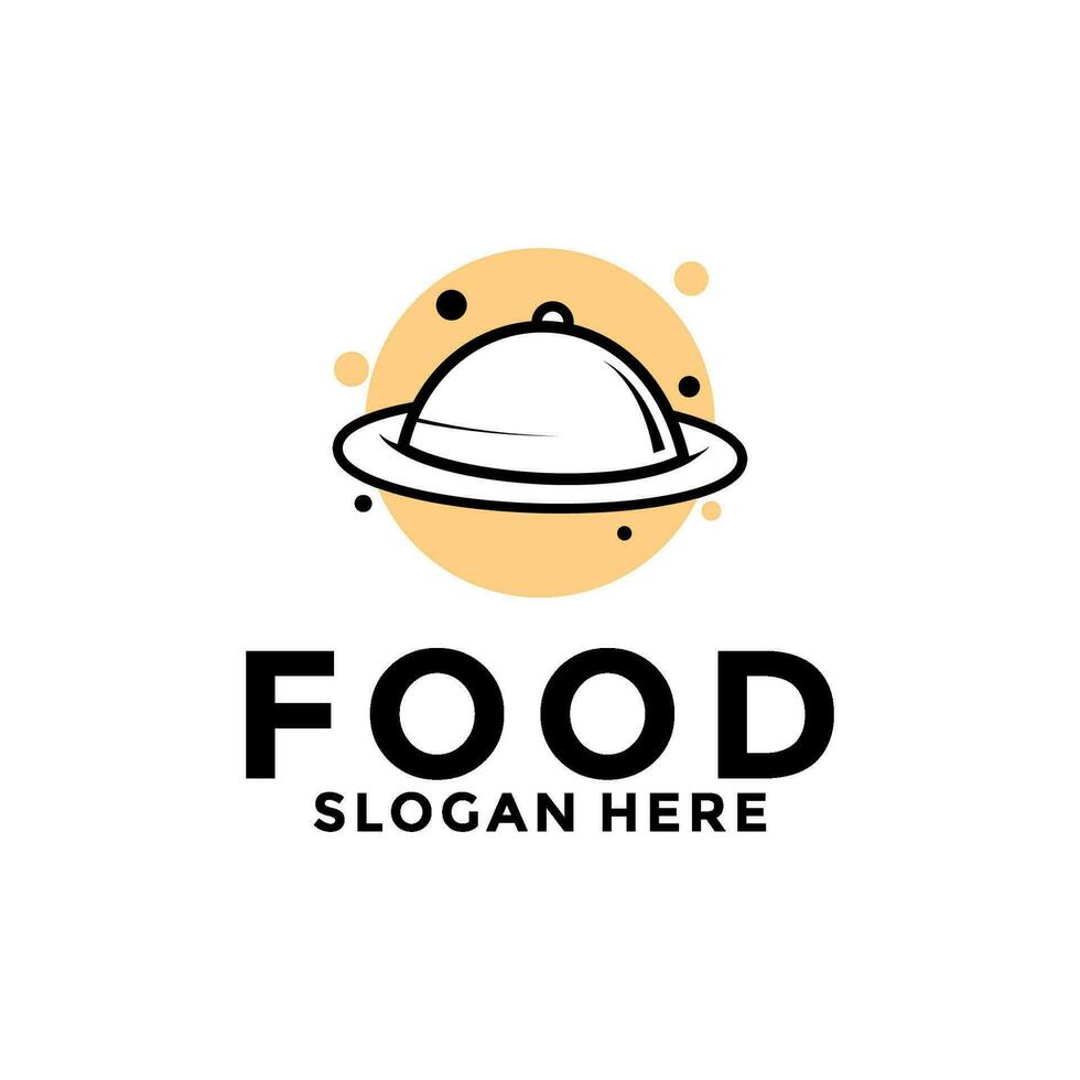 Food Logo Design, Planet Food logo vector template