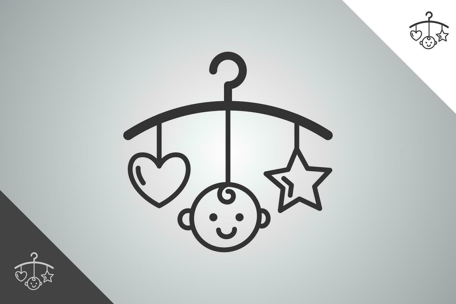 Family and kids design element. Babies, daycare and parenting logo identity template. Perfect logo for business related to daycare and parenting symbol business. Isolated background. Vector eps 10.