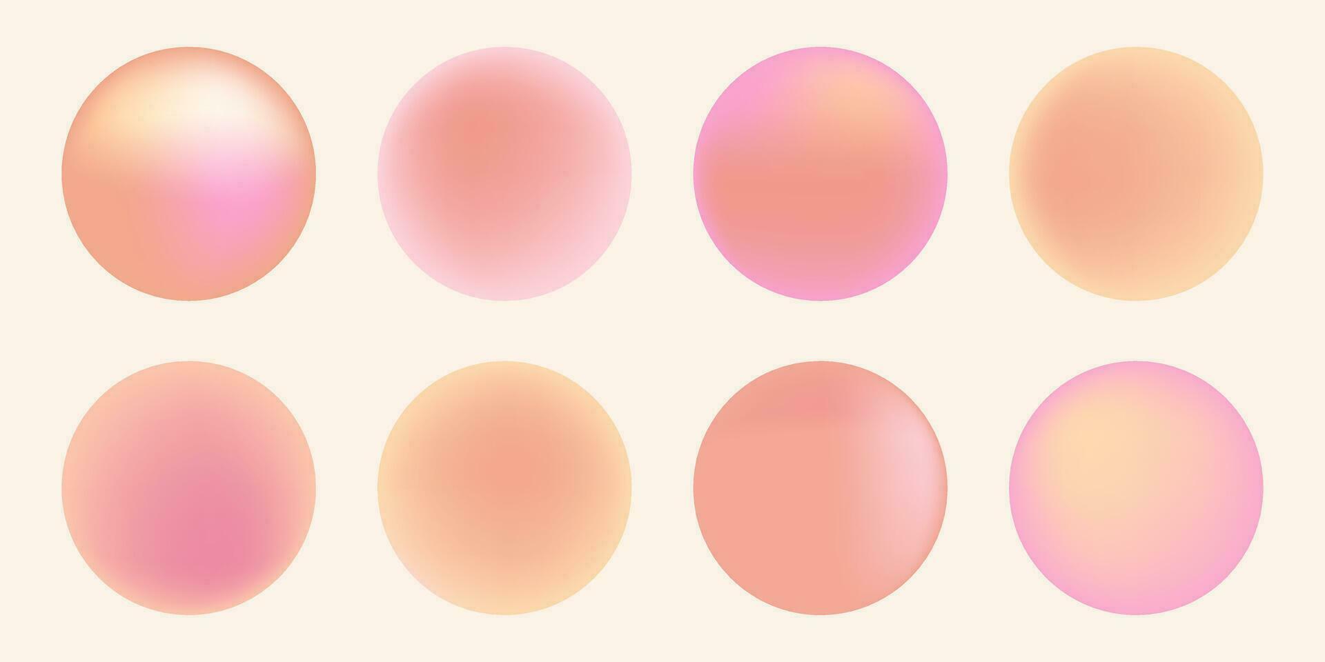 Peach fuzz backgrounds.Circle patterns for design. vector