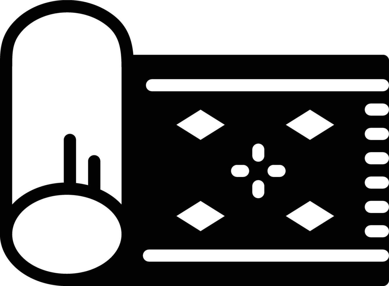Solid icon for carpet vector