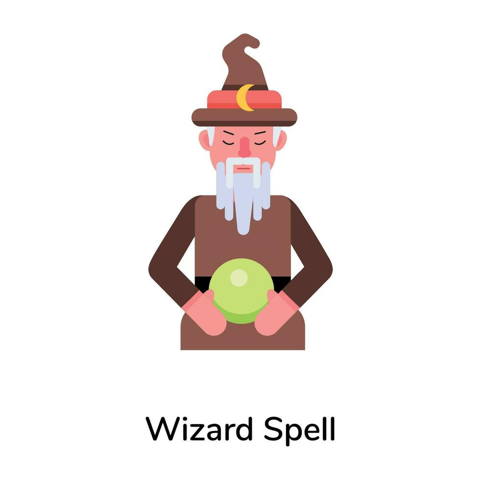 Trendy Wizard Spell vector