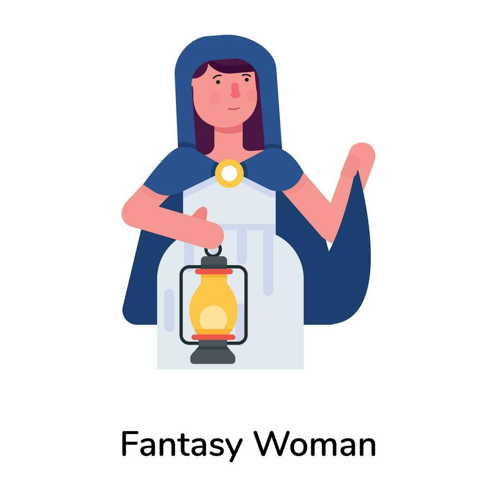 Trendy Fantasy Woman vector