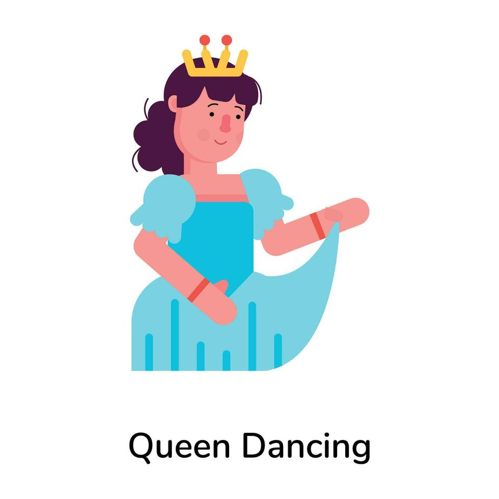 Trendy Queen Dancing vector