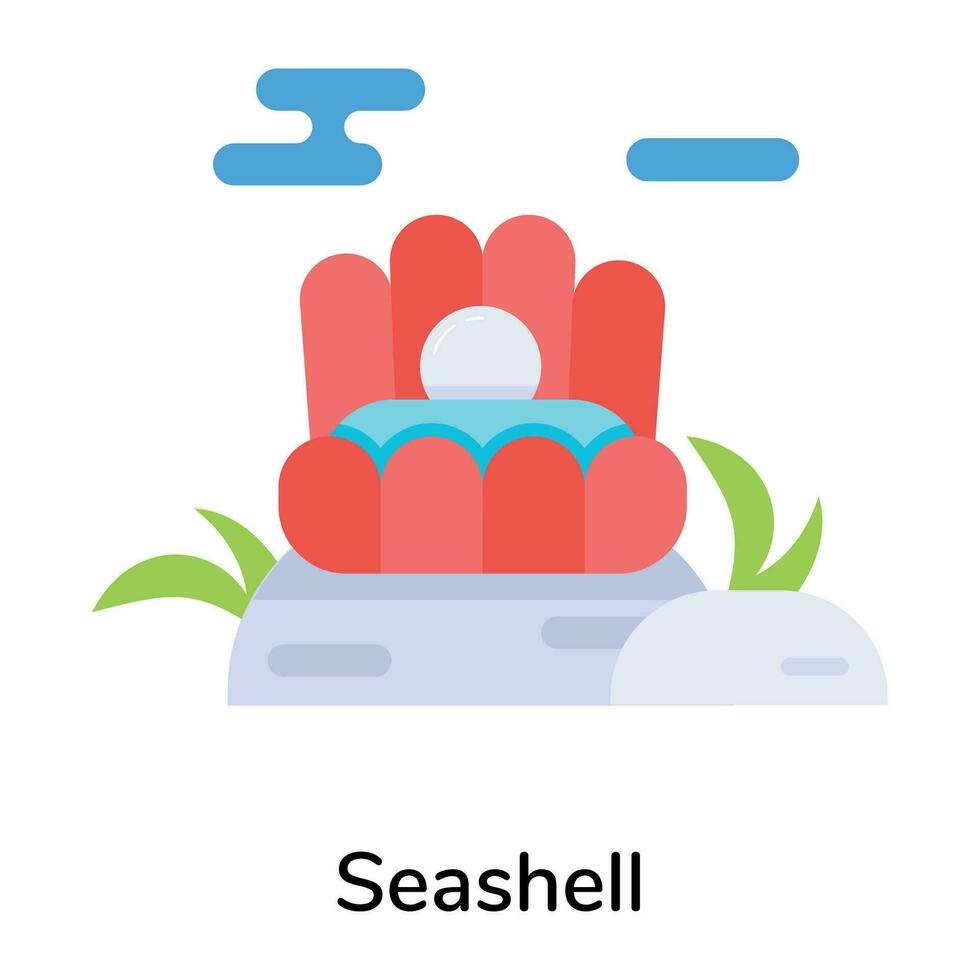 Trendy Seashell Concepts vector