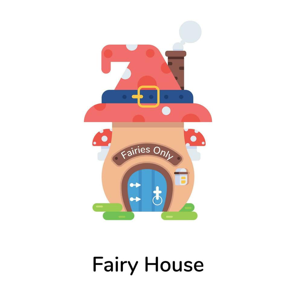 Trendy Fairy House vector