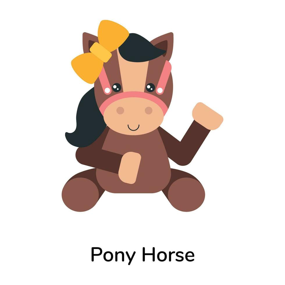 Trendy Pony Horse vector