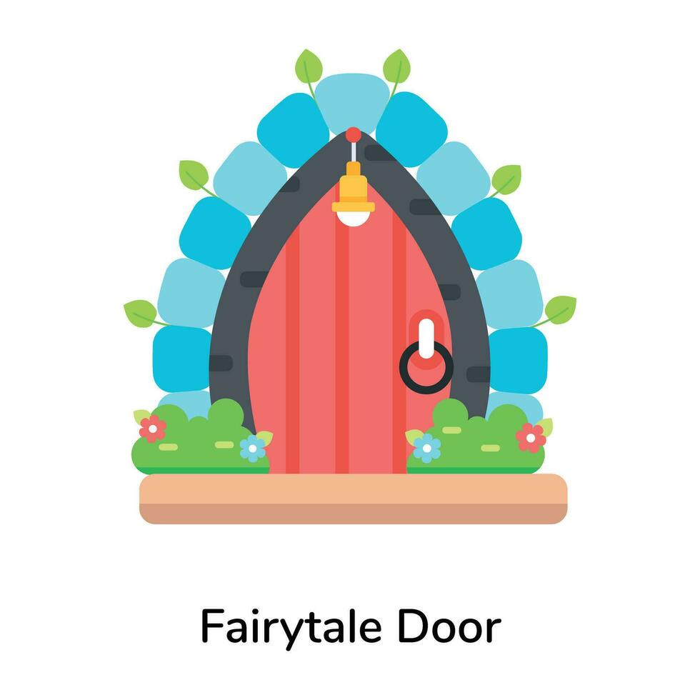 Trendy Fairytale Door vector