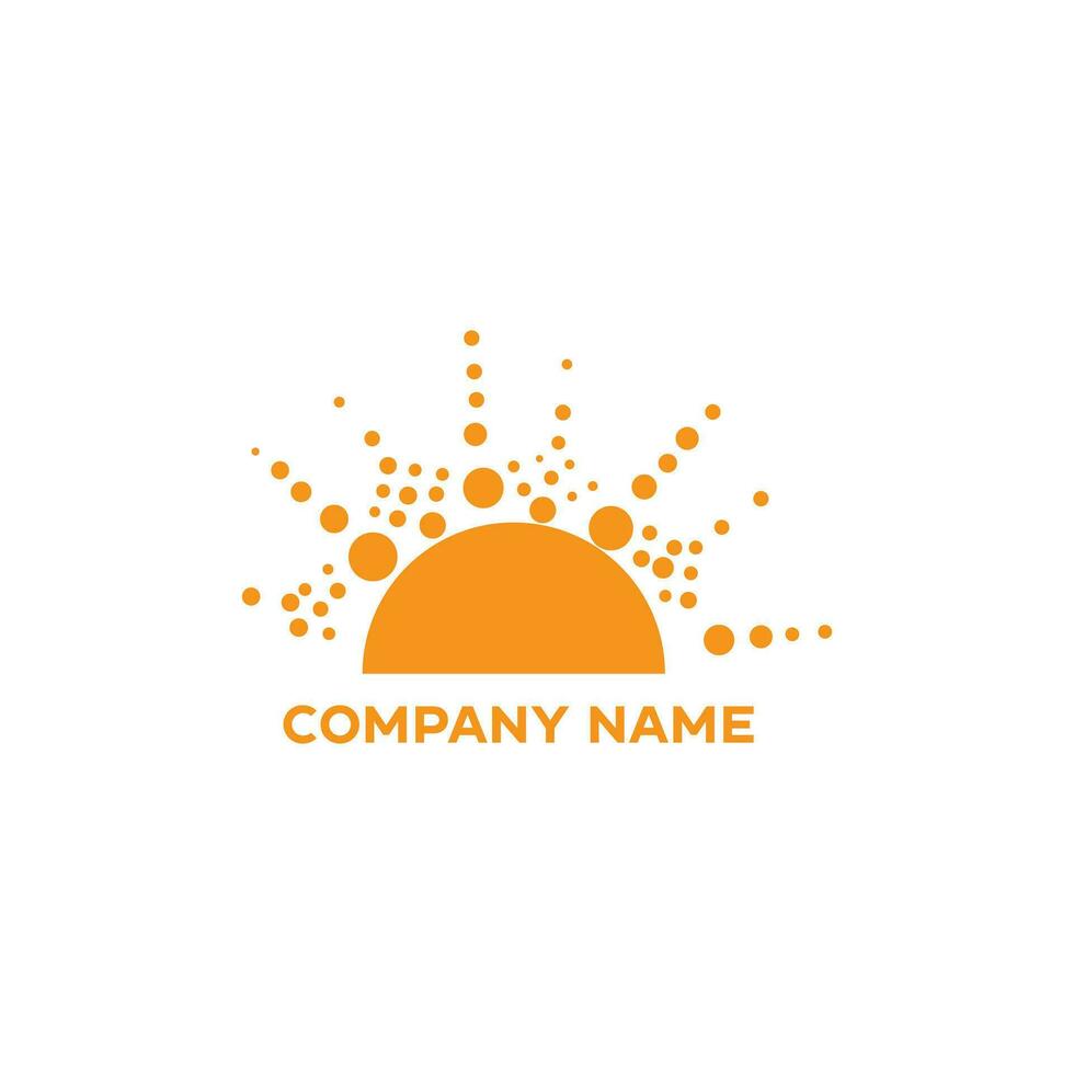 Abstract Sun Logo. Gold Sun Icon with Negative Space Geometric Radial Rays of Sunburst isolated on Black Background. Usable for Business and Nature Logos. Flat Vector Logo Design Template Element.