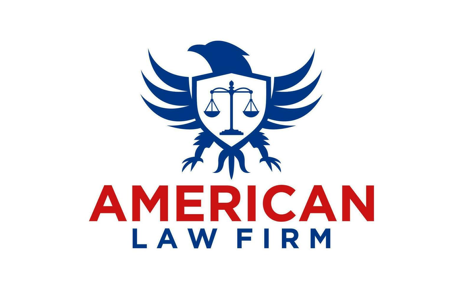America ley firma logo diseño águila firma ley icono justicia vector