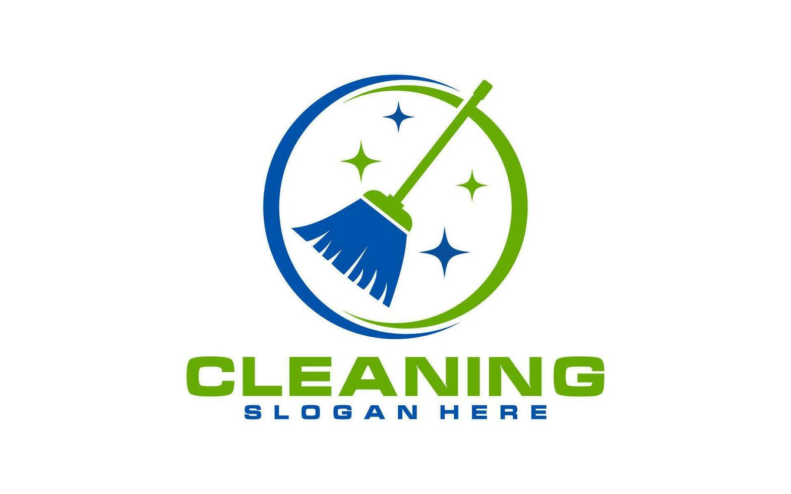 Cleaning Service company badge, emblem logo design. Vector illustration.