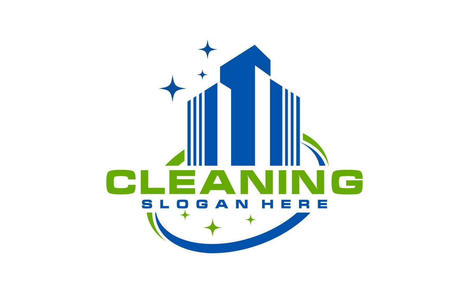 Cleaning Service company badge, emblem logo design. Vector illustration.