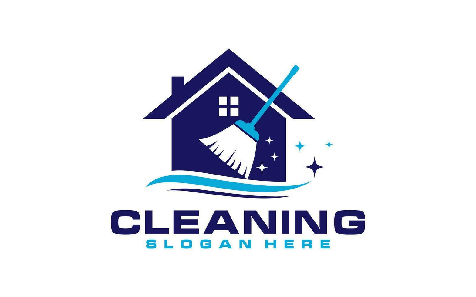 House Cleaning company badge, emblem. Vector illustration