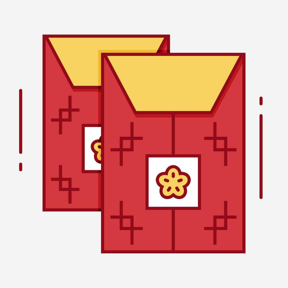 Chinese red envelope new year vector