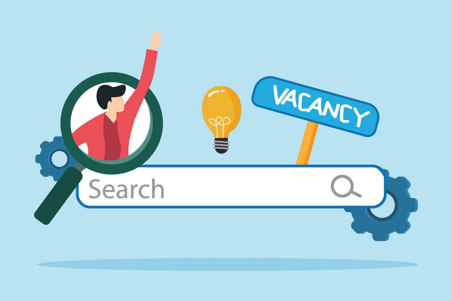 open vacancies, job search. human resources concept looking for candidates vector