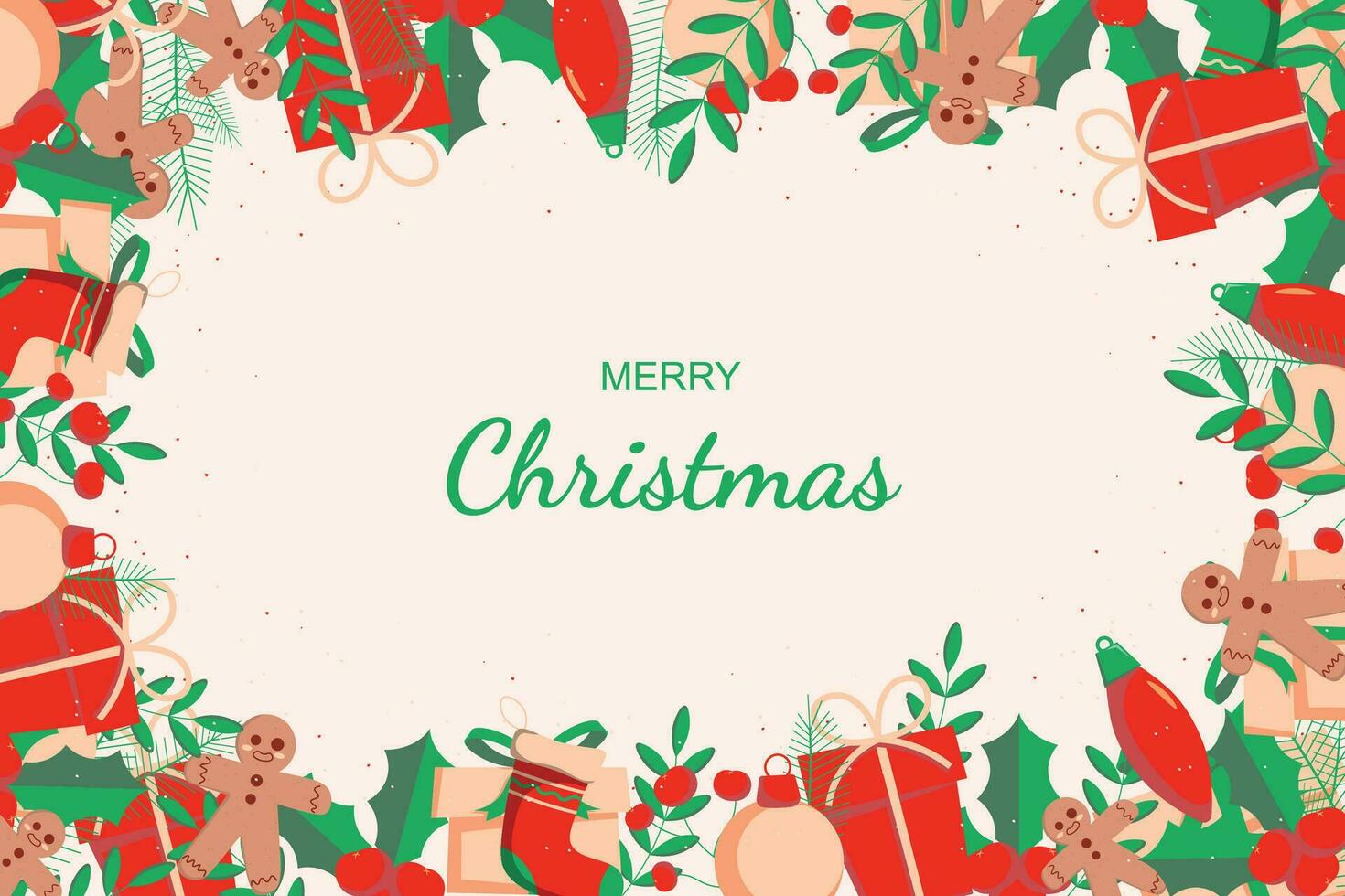 fondo de banner de navidad con estilo plano. vector. vector