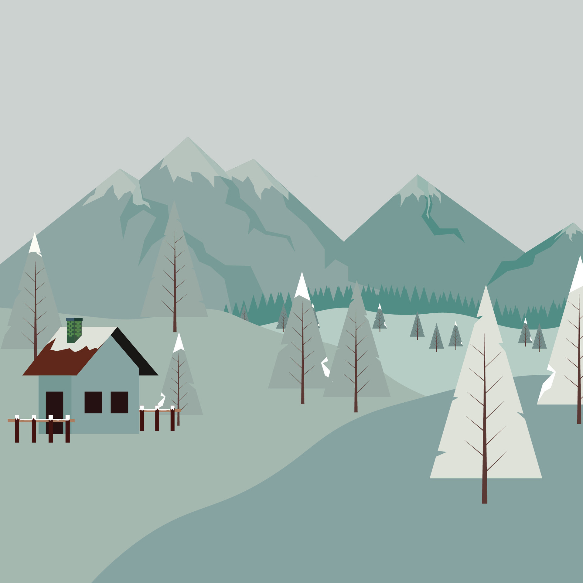 Snow landscape background. Vector. 35675507 Vector Art at Vecteezy