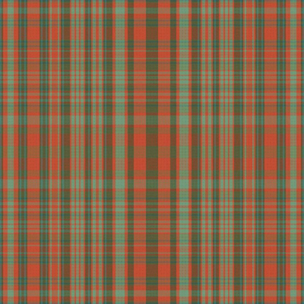 Tartan plaid pattern with texture and retro color. vector
