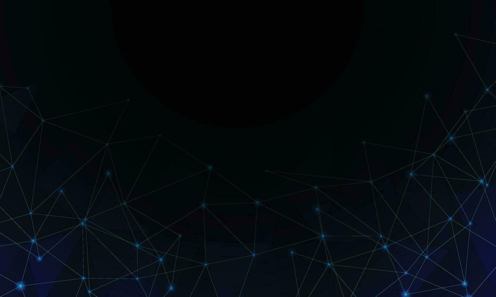 Futuristic digital with particles dots, connected polygons plexus background. vector