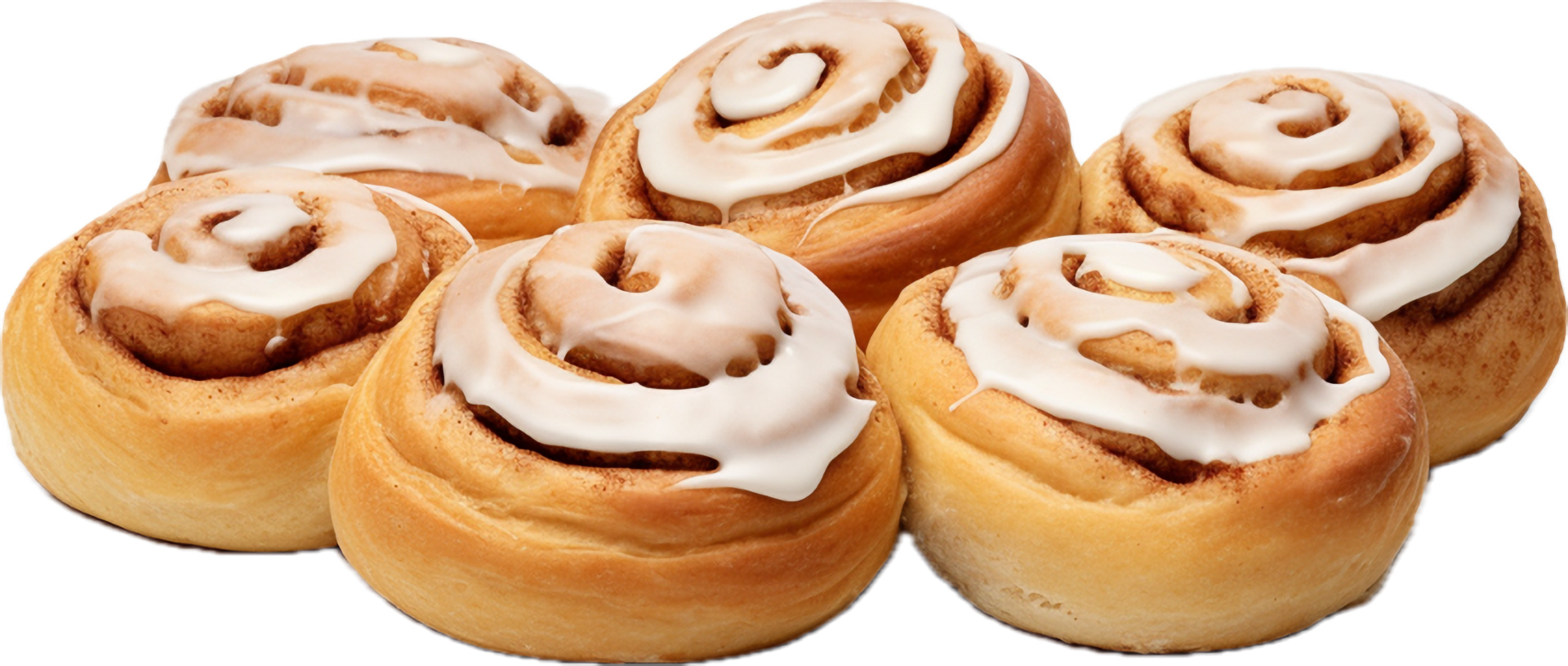 AI generated frosted cinnamon rolls png 35675548 PNG