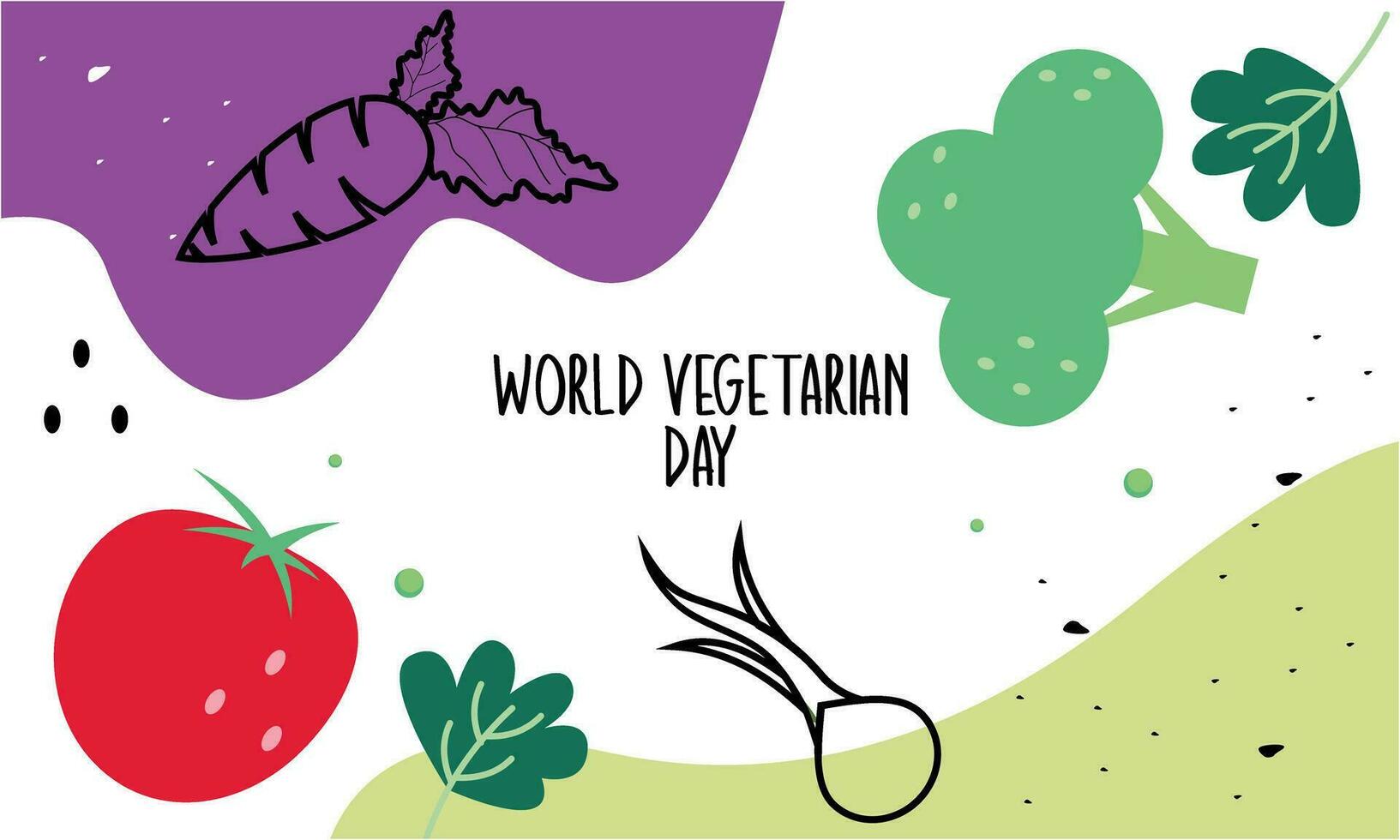 World vegetarian day celebration background vector