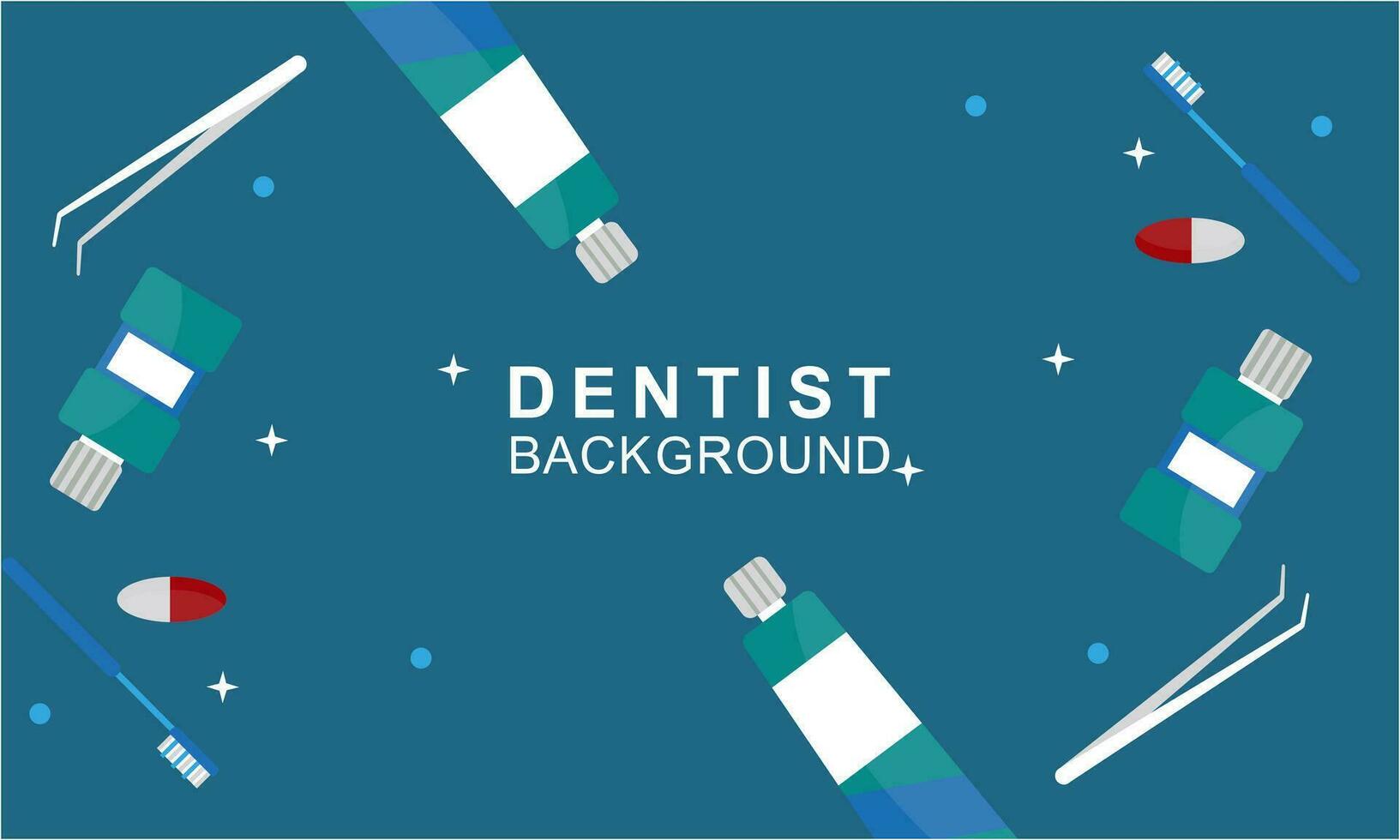 Dentist tools and equipment banner concept vector