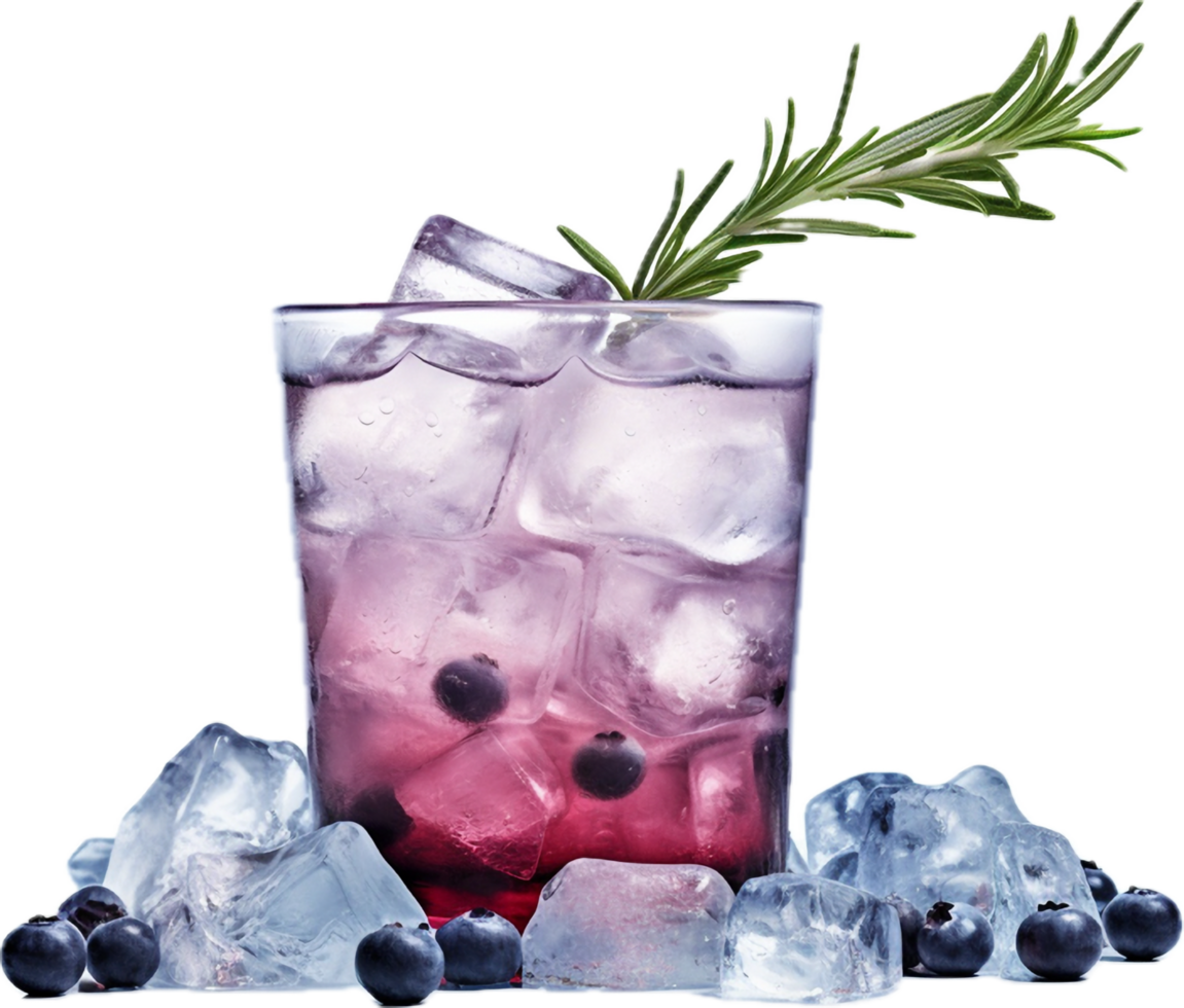AI generated summer fresh drinks blueberry png