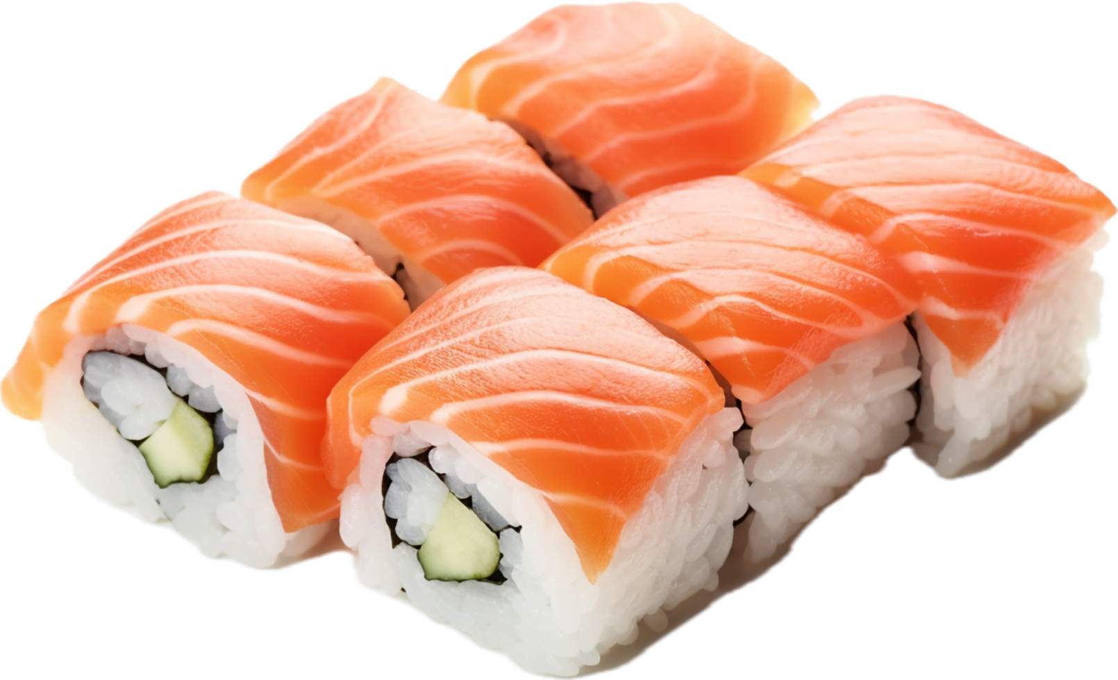 AI generated salmon sushi png