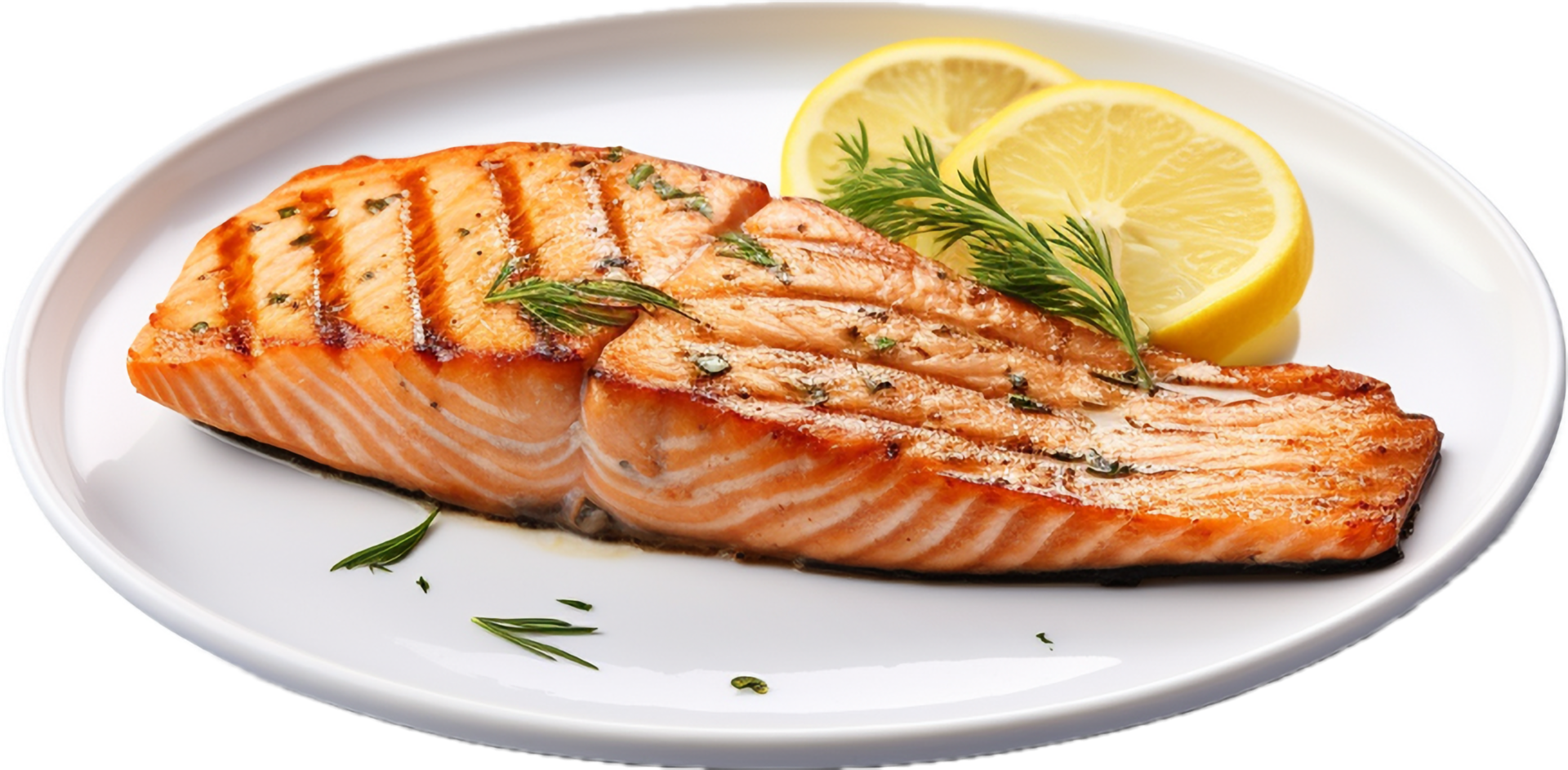 AI generated grilled salmon png