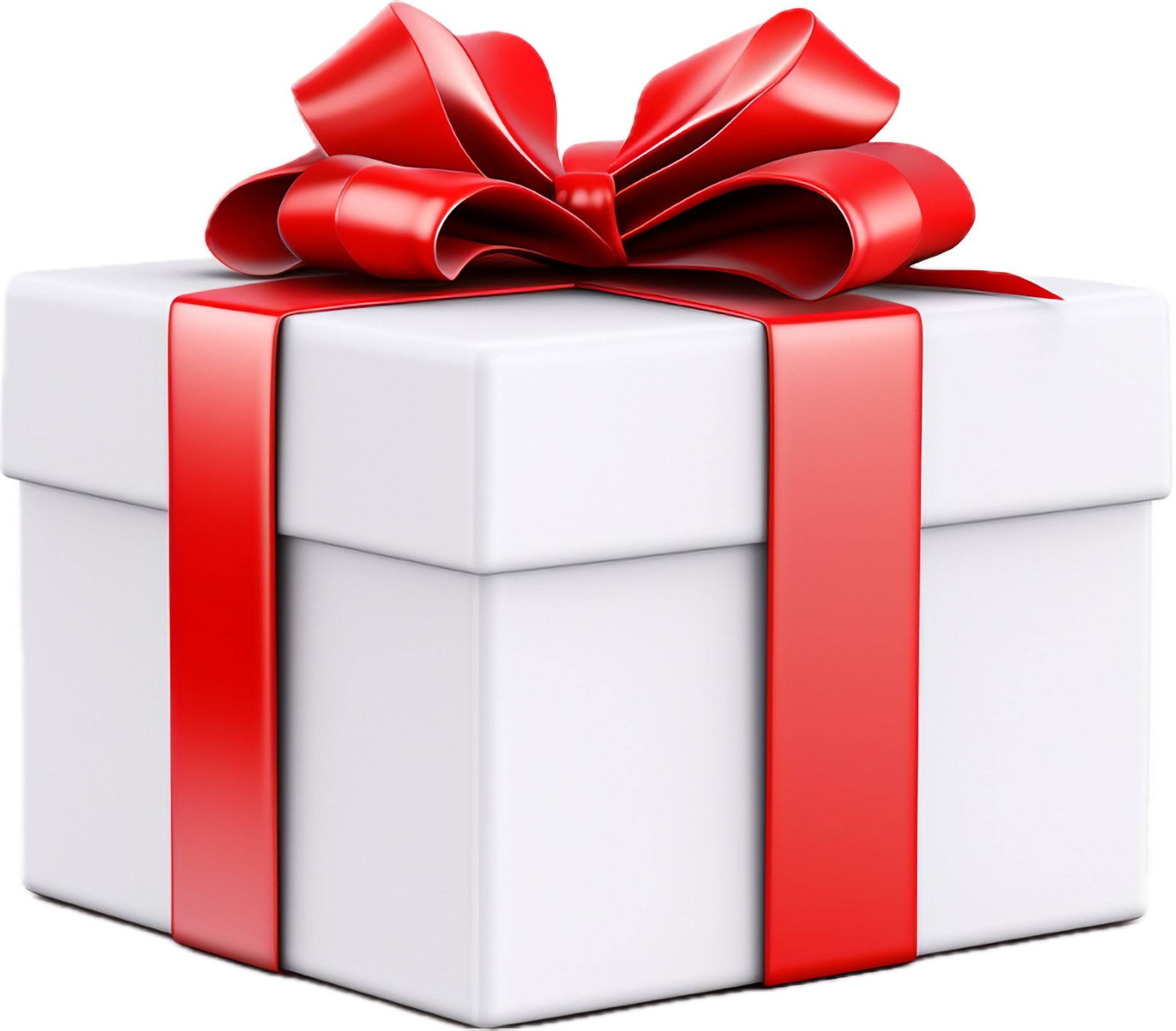 AI generated gift box with red ribbon png 35675761 PNG