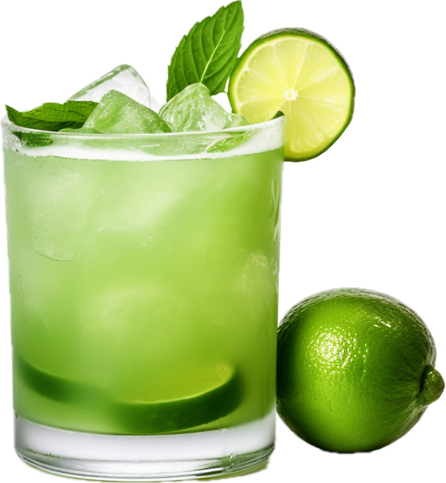 ai generiert Cocktail mit Limette und Eis png