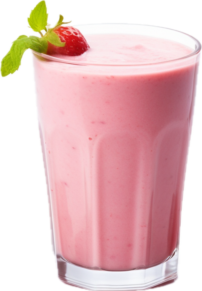 ai generiert Erdbeere Smoothie im ein Glas png