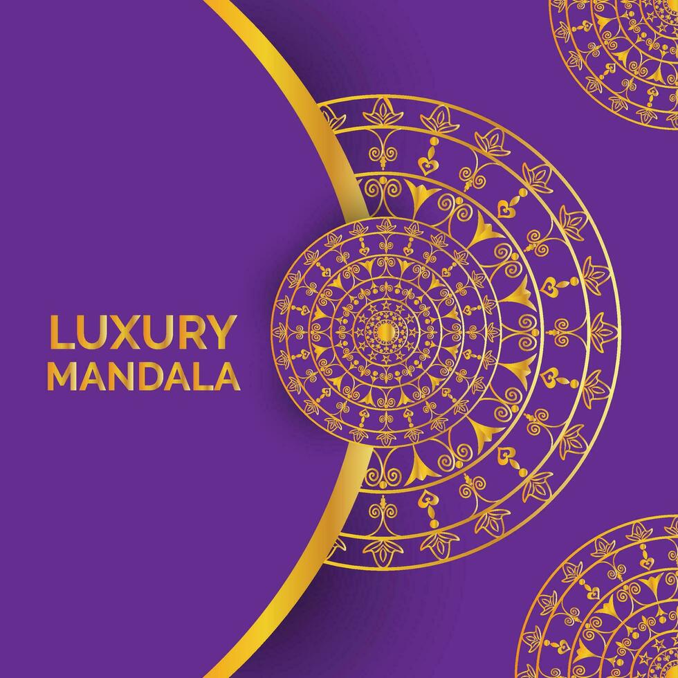 Luxury mandala abstract background with circles vector