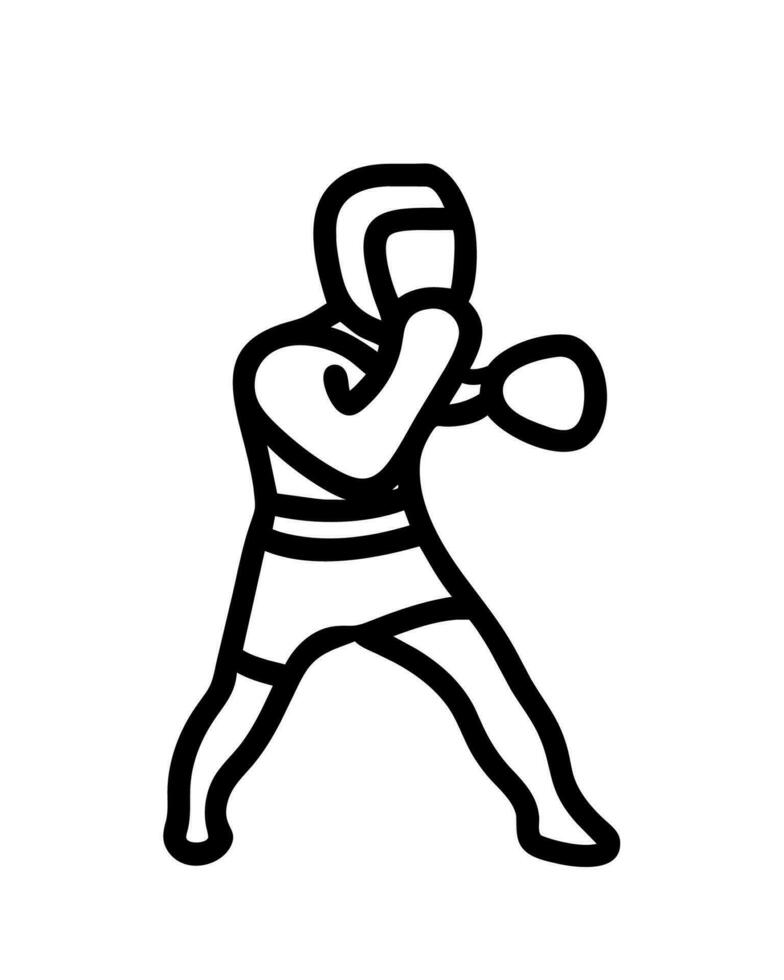 Boxing icon vector.Isolated contour symbol illustration vector