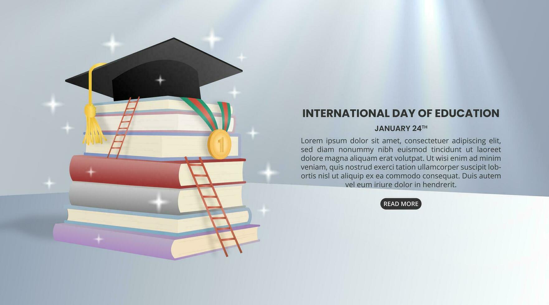 International Day of Education with books vector