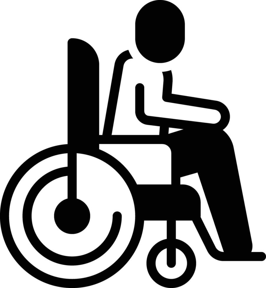 Solid icon for disabled vector