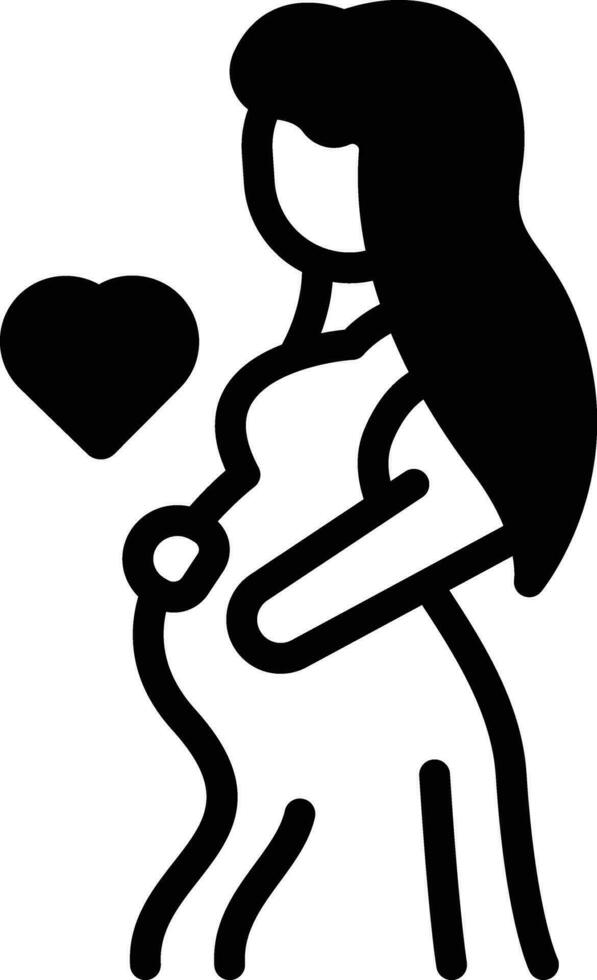 Solid icon for maternity vector