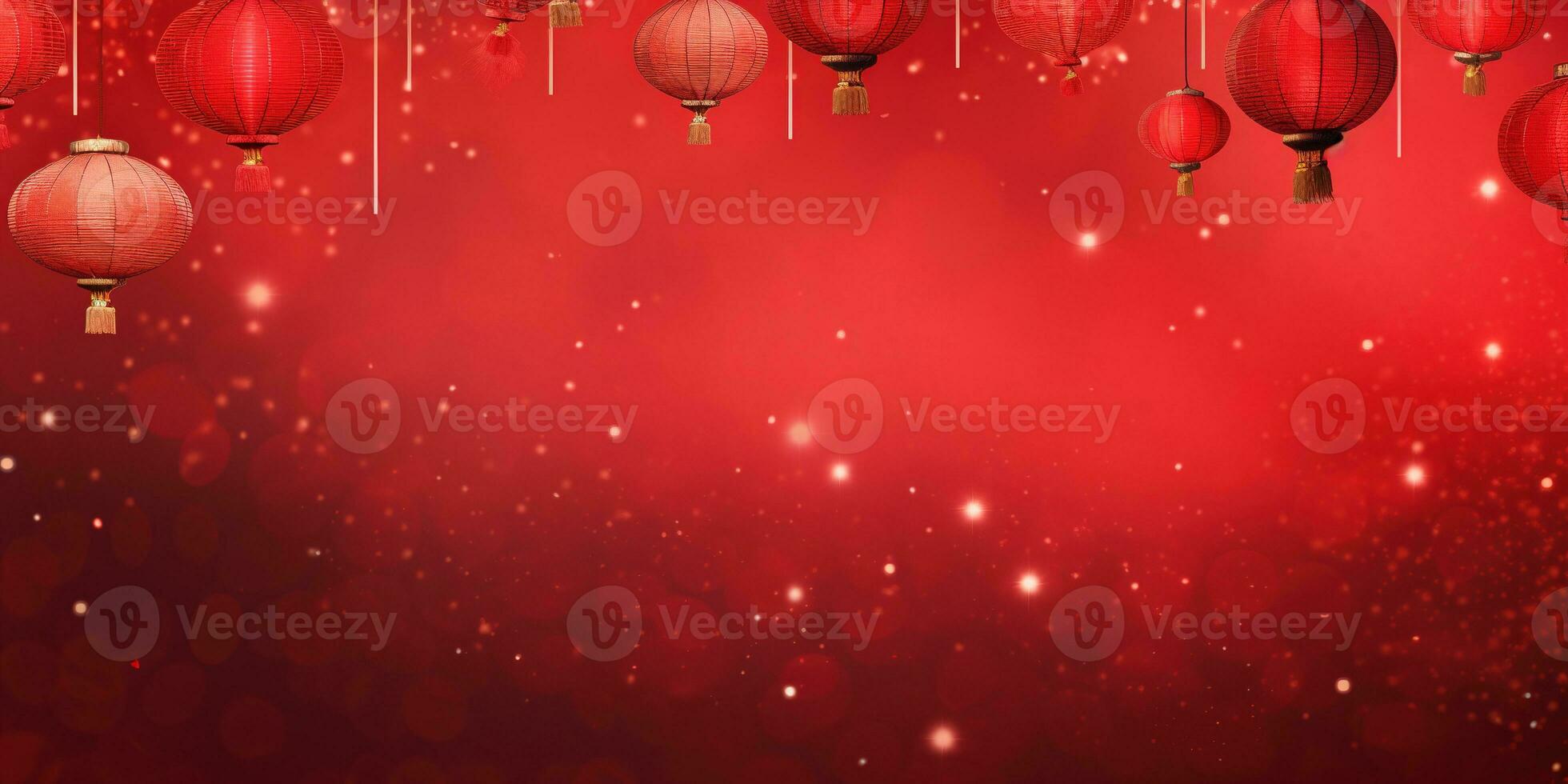 AI generated Banner for Happy new year. Chinese new year. AI Generative photo